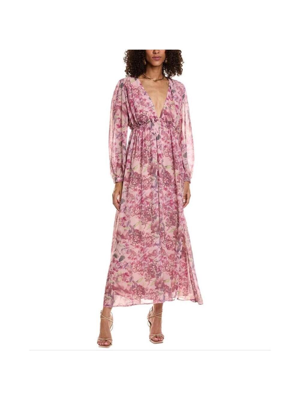 O.P.T Penelope Maxi Dress In Pink Floral Women’s Size Small